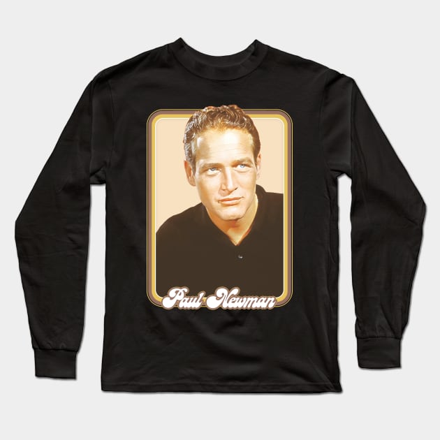 Paul Newman // Retro Aesthetic Fan Art Design Long Sleeve T-Shirt by DankFutura